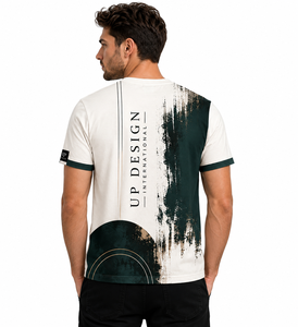 เสื้อยืดคอตตอนพิมพ์ลายกราฟิก 100% สำหรับผู้ชาย คอกลม พรีเมียม สตรีทแวร์ สวมใส่สบาย ระบายอากาศได้ดี รับผลิตแบบ OEM ODM จากโรงงาน - Product Image 2