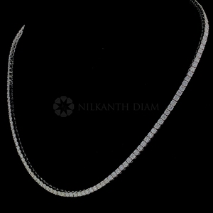 7.0Ct Round Lab Grown Diamond Tennis Collier 4 Prong Setting in 10K 14K 18K Solid Gold Wedding Anniversary Birthday Gift - Product Image 2