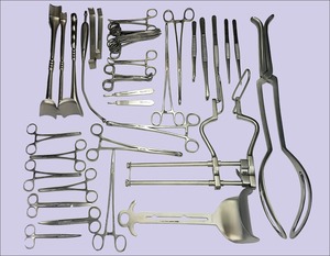 Ensemble d'instruments chirurgicaux obstétricaux pour césarienne, section caesarienne, chirurgie obstétricale gynécologique, réutilisable, en acier inoxydable - Product Image 2