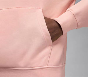 Men's Pink Hooded Sweatshirt Regular Fit Knitted Casual Autumn Wear With Pocket Design Solid Color Fleece Material - Product Image 5