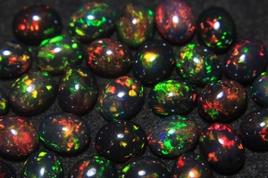 Natural Black Ethiopian Opal Gemstone Oval Cut Cabochon with Multi Color Play of Color or <b>Fire</b> for Jewelry Making - Product Image 5