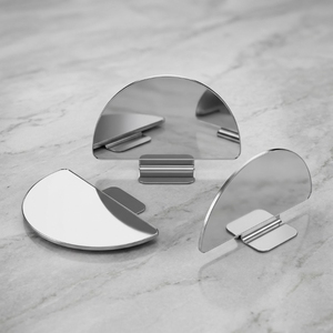Miroir professionnel pour extensions de cils, forme demi-lune large, finition mate, miroir esthétique pour salon, réflexion ultra-nette - Product Image 4