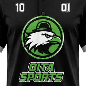 Camiseta de Béisbol Negra y Verde – Camiseta Deportiva Personalizada con Paneles en Contraste, Uniforme Deportivo Transpirable para Equipos - Product Image 6