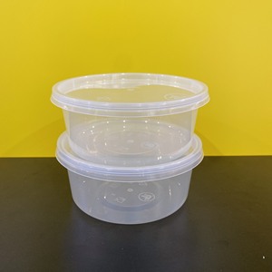 Round Plastic Food <b>Container</b> 1-3L Microwave <b>Stackable</b> Transparent Clear for Food <b>Storage</b> - Product Image 3