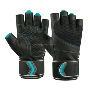Gants de sport respirants en mesh à demi-doigts pour l'entraînement et la musculation avec logo personnalisé - Product Image 3