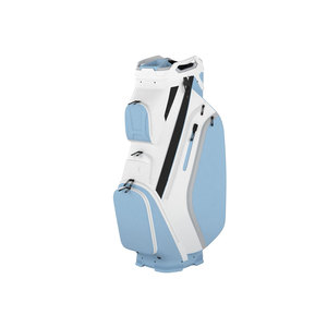 Sac de golf en nylon blanc et bleu clair avec plusieurs poches et fermeture éclair pour adultes - Product Image 1
