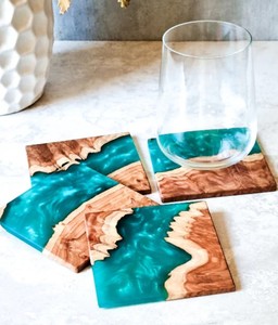 Modern Wood <b>Table</b> Mat Geometric Printed Pad Floor <b>Protector</b> Square Decorative Cushion Home Furniture Handmade Finishing 500mm - Product Image 3