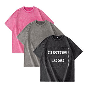 Custom Logo Heavy Weight Solid Vintage Acid Washed Oversized T-Shirts 260 GSM 100% Cotton Unisex Luxury Eco-Friendly Breathable - Product Image 5