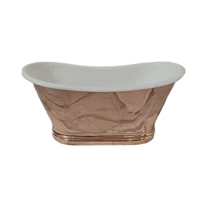 Bañera de Cobre Puro de Doble Abertura de Alta Calidad con Acabado de Cobre Pulido y Negro Antiguo para Uso en Hoteles - Product Image 2