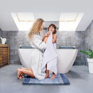 Organic Super Soft 100% Cotton Chenille <b>Bath</b> <b>Mats</b> Modern Design Machine Made Eco-Friendly Anti-<b>Slip</b> Reversible Hotel Use - Product Image 3