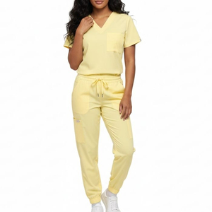 Haut de blouse médicale ajusté pour femme, col en V, nouveau modèle, uniforme d'infirmière, pharmacien, hôpital, couleurs personnalisables, 3XL, uniforme médical unisexe pour médecin - Product Image 5