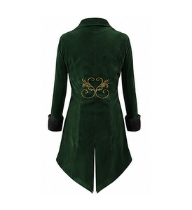 Adult Costume Halloween Medieval Tailcoat Victorian Steampunk Pirate <b>Prince</b> Gothic Renaissance Fantasy <b>Coat</b> 100% Polyester - Product Image 2