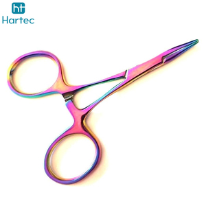 Ensemble de pinces de pêche multicolores arc-en-ciel en acier inoxydable, pinces hémostatiques à mâchoires courbées et droites, outils de retrait d'hameçons profonds - Product Image 5