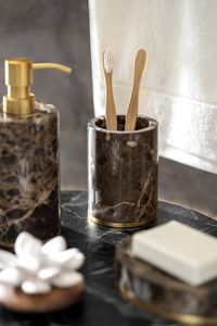Elegant washroom <b>accessories</b> spa inspired <b>bathroom</b> <b>set</b> natural stone <b>bathroom</b> collection modern <b>bathroom</b> essentials hotel style - Product Image 6