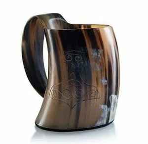 Cuerno para beber hecho a mano, estilo vikingo, muy demandado, para amantes de la cerveza y la cerveza sin gas, disponible a precio de fábrica desde India. - Product Image 1