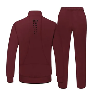 Men's Winter Streetwear Hooded Casual Solid Cotton/<b>Polyester</b> <b>Tracksuit</b> Made in Pakistan Athletic Jogging Full Zip up - Product Image 5