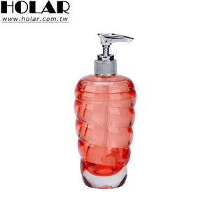 ขวดโลชั่นสีแดงคอรัลทรงเกลียว ดีไซน์ทันสมัย ผลิตในไต้หวัน ยี่ห้อ Holar พร้อมฐานหนาและมีน้ำหนัก - Product Image 1