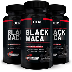 Capsules d'extrait de racine de Maca noire haute puissance OEM 500 mg, complément ayurvédique pour l'énergie, la force et l'endurance, pour hommes et femmes - Product Image 2
