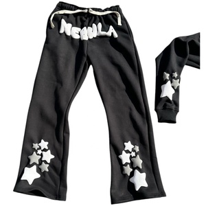 Designer Custom Mens Canvas Formal Straight Leg Mid Fleece 100% Cotton Sweatpants Embroidered Logo Breathable Windproof - Product Image 6