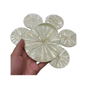 Elegant Shell Inlay <b>Drink</b> <b>Coasters</b> for Home Decor - Product Image 4