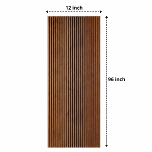 Panneaux Tambour en Bois Massif au Design Classique Moderne, Surface 3D, Utilisation Intérieure et Extérieure, Isolation Phonique, Imperméable, Salle de Bain, Maison - Product Image 2
