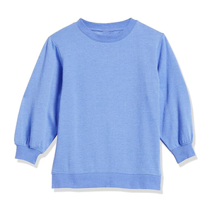 Sudaderas de Felpa Francesa para Mujer, Cuello Redondo, Manga Larga, Corte Holgado, Tejido de Felpa, Mezcla de Algodón Suave, Casual - Product Image 1