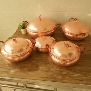 Premium Pure <b>Copper</b> Uruli Bowl Handmade Hammered Decorative Bowl for Serving Food Floating Flowers Home Decor Centerpiece - Product Image 6