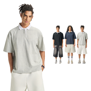 Polo en coton tricoté pour homme, manches courtes, couleur unie, respirant, coupe décontractée classique - Product Image 5