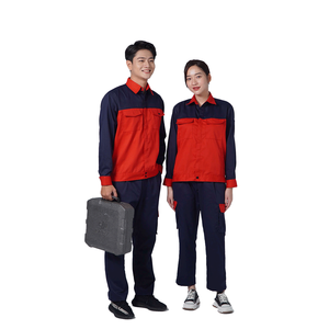 Uniforme de travail unisexe en coton antistatique, tissu kaki respirant, vêtements de sécurité protecteurs, vêtements d'atelier industriel 4SU - Product Image 1