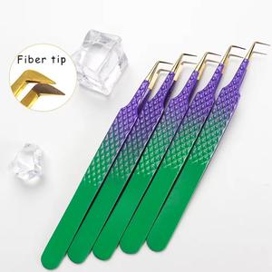 Pinzas para Pestañas con Punta Suave de 10 mm, Recubiertas en Oro, Herramienta de Precisión - Product Image 1