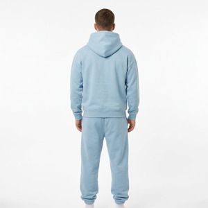 Hawk Eye Sports <b>Men's</b> Slim Fabric Fleece 300g Winter <b>Pullover</b> Hoodie Full-Length Button-Up Tracksuit Set Breathable - Product Image 5