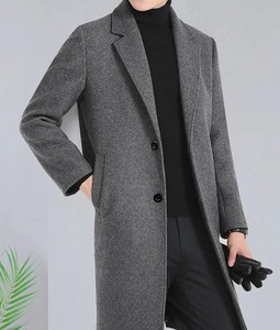 Manteau long pour homme en mélange de laine premium, chaud et élégant pour l'hiver, vêtement d'extérieur formel, vente en gros, fabricant - Product Image 1