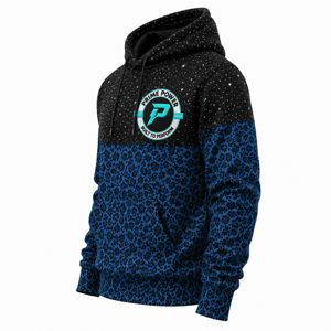 Vente en gros de sweats à capuche surdimensionnés pour hommes, imprimé léopard noir et violet, style streetwear personnalisé, pull à capuche, fabricant direct d'usine - Product Image 3