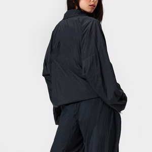 2026 Women's Fashion 100% Nylon Woven Colorblock Track Suit Breathable Oversized Fit 2-Piece Sports Suit Lightweight Tracksuits - Product Image 5