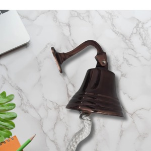 Cloche en laiton traditionnelle au look classique, cloche de jardin de qualité supérieure en laiton, parfaite pour la décoration nautique, la maison, la porte, le jardin, le temple, ou les usages spirituels. - Product Image 3