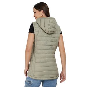 เสื้อฮู้ดดี้ผู้หญิงแบบสวม ดีไซน์ขายดี ทรงเข้ารูป ซิปยาวเต็มตัว ไม่มีแขนเสื้อ - Product Image 4