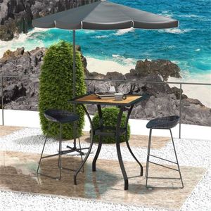 Tavolino da Caffè in Rattan, Elegante Arredo da Giardino per Vivere All'Aperto - Product Image 5