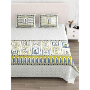 Spain 100X108 120TC Queen <b>Bed</b> Sheet Set with 2 Pillow <b>Covers</b> 300TC Fitted and Flat <b>Bed</b> Sheets for Home or Hotel - Product Image 1