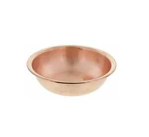 Ensemble de 2 bols à dessert en cuivre martelé avec base en laiton, coupelles à glace en métal, vaisselle traditionnelle pour l'hôtellerie - Product Image 4