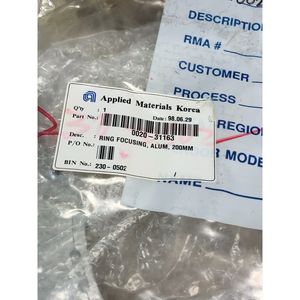 AMAT 0020-31163 วงแหวนโฟกัส, อะลูมิเนียม, 200 มม., PRSP - อุปกรณ์และชิ้นส่วนเซมิคอนดักเตอร์ระดับโลกที่เชื่อถือได้ - Product Image 2