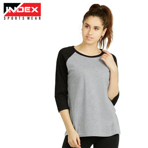 เสื้อยืดแขนราแกลนผู้ชาย ยี่ห้อ Index Sportswear สีขาวแดง คอโอ ทรงปกติ ผ้าเจอร์ซีย์ลำลอง ผ้าฝ้าย สีพื้น - Product Image 3