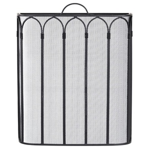 Protector de Chimenea Metálico con Arco de Catedral, Malla Fina Antichispas, con Marco de Acero Plegable, Protector de Hogar Independiente - Product Image 2