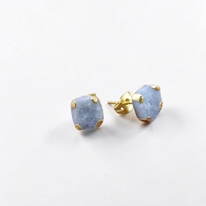 Wholesale Third Party Certified Blue Aquamarine <b>Stud</b> Earrings Women 14K Gold Plated Raw Birthstone Gemstone Minimalist Spring - Product Image 2
