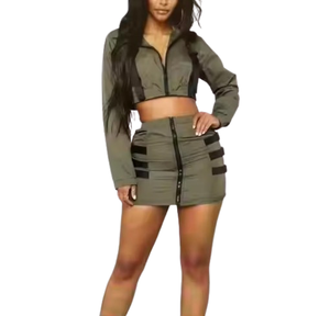 Ensemble de shorts de sport pour femme avec logo personnalisé, séchage rapide, coupe courte, coupe-vent, deux pièces - Product Image 3