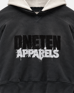 เสื้อฮู้ดดี้ผู้หญิงสีดำทรงปกติ แบรนด์ ONETEN APPARELS ผ้าฝ้ายถักเนื้อนุ่ม พิมพ์ลาย สตรีทแวร์ โลโก้ด้านหน้า เหมาะสำหรับใส่ในฤดูหนาว - Product Image 6