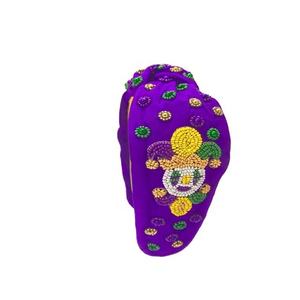 Diademas de Mardi Gras, diademas con cuentas de semillas bordadas a mano indias, accesorios para el cabello para mujer, diademas anudadas de Mardi Gras, diseños - Product Image 4