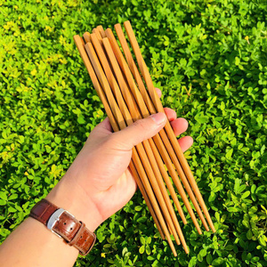 Baguettes en bambou réutilisables fabriquées à la main, baguettes en bois naturel poli de haute qualité, ustensiles de cuisine durables - Product Image 6