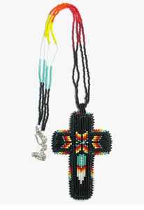 Conjunto moderno de collar y aretes con cuentas étnicas, perfecto para un estilo de atuendo indo-occidental. - Product Image 4