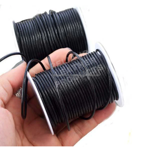 Cordon en cuir rond régulier de 1 mm, bobine de 500 mètres, cordon en cuir de vache véritable pour la fabrication de bijoux - Product Image 4