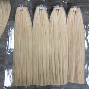 Paquete de trama de color rubio Largo recto, extensiones de cabello rubio 613 Cabello humano vietnamita crudo - Product Image 4
